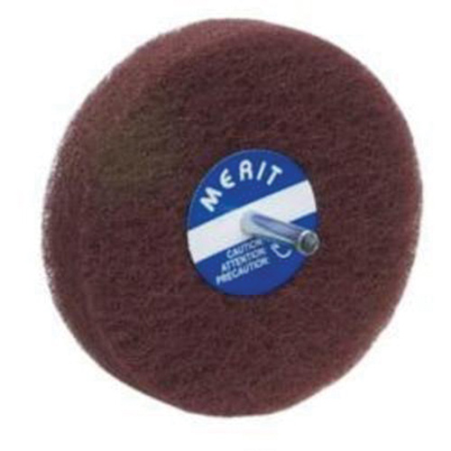 Abrasotex Non-Woven Disc Wheel, 4" Dia., Fine Grit, Aluminum Oxide M & M Nord Ouest Inc