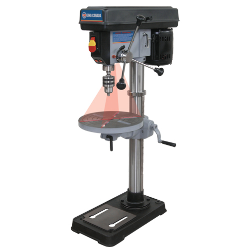 Perceuses &agrave; colonne avec laser, 13", Mandrin 5/8", 3670 tr/min M & M Nord Ouest Inc