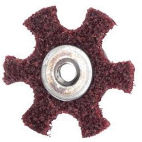 Disque abrasif en forme d'&eacute;toile pour pr&eacute;paration de surface Abrasotex , 3" dia., Grain Moyen, Oxyde d'aluminium M & M Nord Ouest Inc