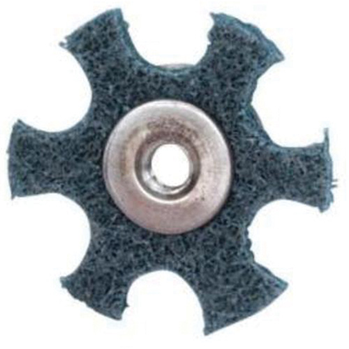 Disque abrasif en forme d'&eacute;toile pour pr&eacute;paration de surface Abrasotex , 1-1/2" dia., Grain Tr&egrave;s fin, Oxyde d'aluminium M & M Nord Ouest Inc