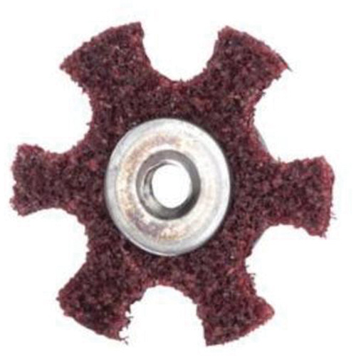 Disque abrasif en forme d'&eacute;toile pour pr&eacute;paration de surface Abrasotex , 2" dia., Grain Moyen, Oxyde d'aluminium M & M Nord Ouest Inc