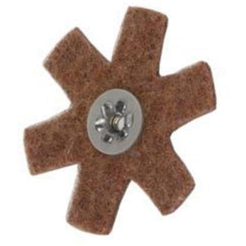 Disque abrasif en forme d'&eacute;toile pour pr&eacute;paration de surface Abrasotex , 3" dia., Grain Cors&eacute;, Oxyde d'aluminium M & M Nord Ouest Inc