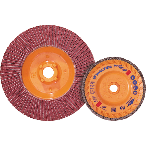 Enduro-Flex Stainless Flap Disc, 5" x 5/8"-11, Type 27, 40 Grit, Zirconia Alumina M & M Nord Ouest Inc