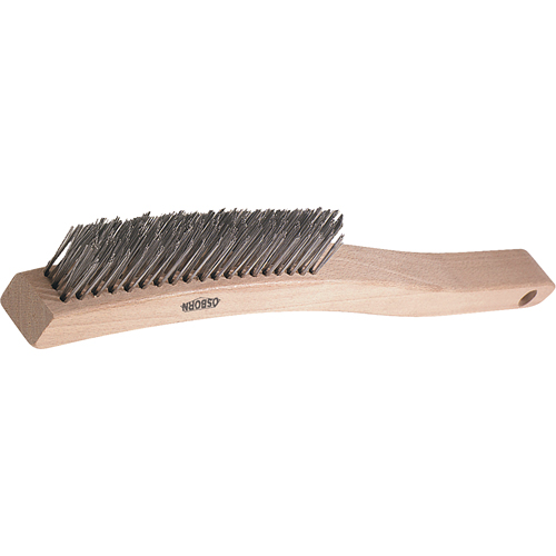 Brosses de grattage &agrave; manche long, garnissage en V, Acier inoxydable, 3 x 19 rangs de fils, Longueur 13-3/4" M & M Nord Ouest Inc