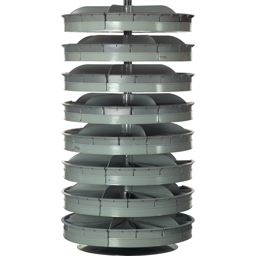 Modules de stockage Rotabin, 500 lb Capacit&eacute; par niveau, 7 Niveau(x), 47" ha x 28" dia M & M Nord Ouest Inc