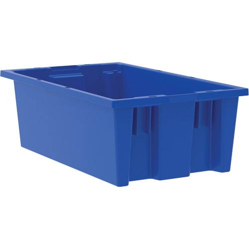 Contenant empilable et emboîtable, 6" x 11" x 18", Bleu M & M Nord Ouest Inc