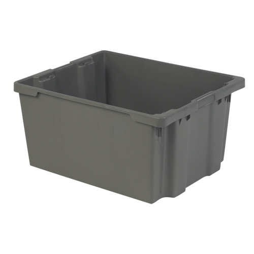 Contenants Stack-N-Nest Polylewton, 15,1" x 30,1" x 24", Gris M & M Nord Ouest Inc
