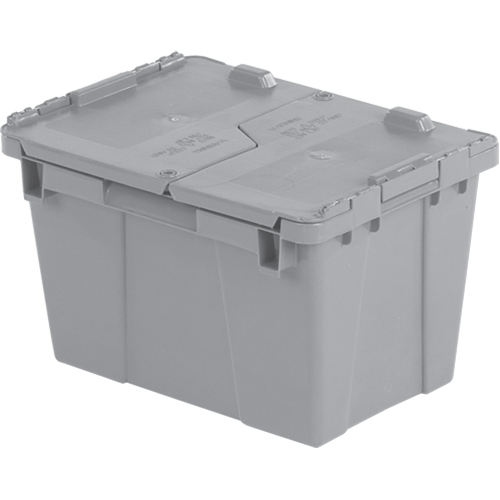 Contenants de distribution Flipak en plastique poly&eacute;thyl&egrave;ne (PE), 15,2" x 10,9" x 9,7", Gris M & M Nord Ouest Inc