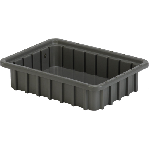Divider Box&reg; Containers, Polyethylene, 10.8" W x 8.3" D x 2.5" H, Grey M & M Nord Ouest Inc