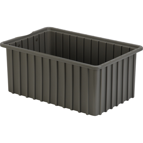 Divider Box&reg; Containers, Polyethylene, 16.5" W x 10.9" D x 7" H, Grey M & M Nord Ouest Inc