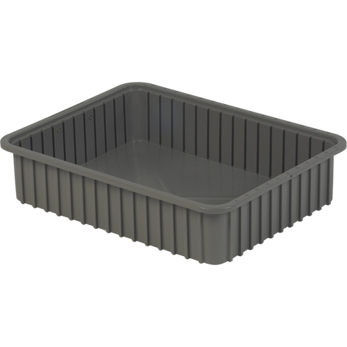 Divider Box&reg; Containers, Polyethylene, 22.4" W x 17.4" D x 5" H, Grey M & M Nord Ouest Inc