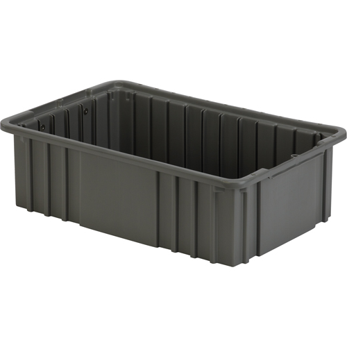 Contenant Divider Box, Poly&eacute;thyl&egrave;ne, 16,5" la x 10,9" p x 5" h, Gris M & M Nord Ouest Inc