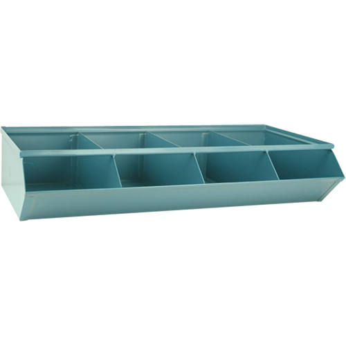 Bacs sectionnels superposables, Cap. 100 lb, 37" la x 18-3/4" p x 7-1/2" h, Bleu M & M Nord Ouest Inc