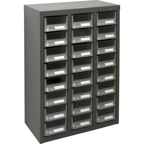 Casiers pour pi&egrave;ces KPC-400, Acier galvanis&eacute;, 24 tiroirs, 17-3/10" x 8-7/10" x 25-3/5", Gris M & M Nord Ouest Inc
