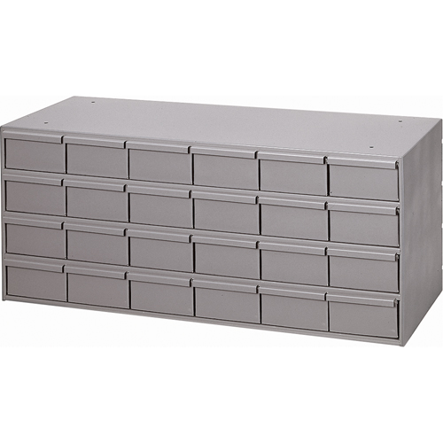 Casiers &agrave; tiroirs industriels, 24 tiroirs, 33-3/4" la x 11-5/8" p x 14-3/8" h, Gris M & M Nord Ouest Inc