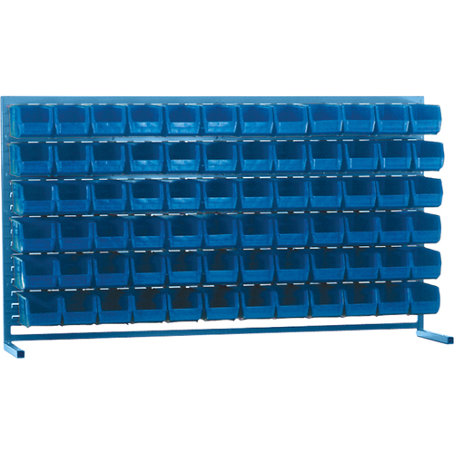 Louvered Rack with Bins, 72 Bins, 72" W x 15" D x 40" H M & M Nord Ouest Inc