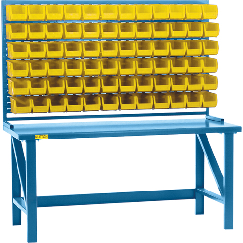 Rayonnage &agrave; persienne avec bacs, 36 bacs, 72" la x 15" p x 40" h M & M Nord Ouest Inc