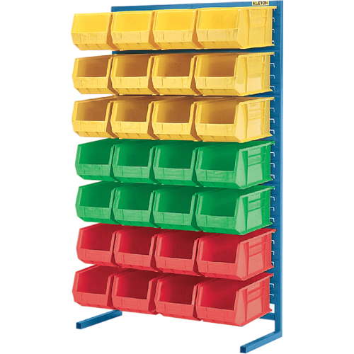 Stationary Bin Racks  -Single-Sided - Rack Only, 36" W x 12" D x 61" H M & M Nord Ouest Inc