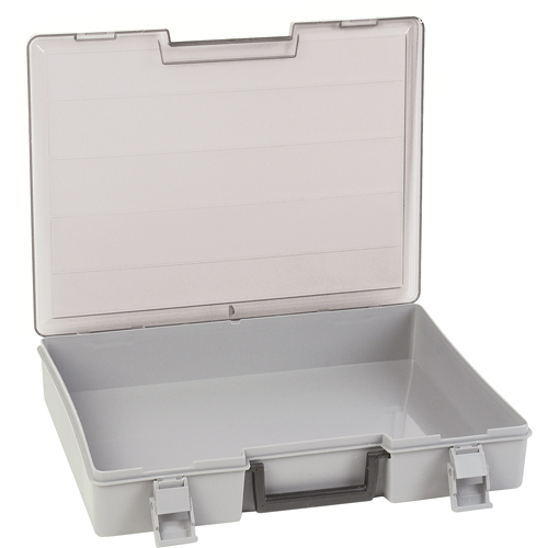 Boîte &agrave; compartiments, Plastique, 15-1/2" la x 11-3/4" p, 2-1/2" h, Gris M & M Nord Ouest Inc