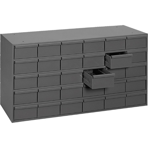 Casiers &agrave; tiroirs industriels, 30 tiroirs, 33-3/4" la x 11-5/8" p x 17-3/4" h, Gris M & M Nord Ouest Inc