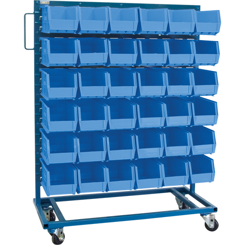 Support mobile pour bacs &agrave; un c&ocirc;t&eacute;, &agrave; un c&ocirc;t&eacute;, 36 bacs, 36" la x 16" p x 46-1/2" h M & M Nord Ouest Inc