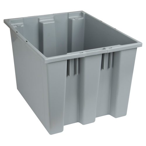 Contenants Stack & Nest, 13" x 19,5" x 15,5", Gris M & M Nord Ouest Inc