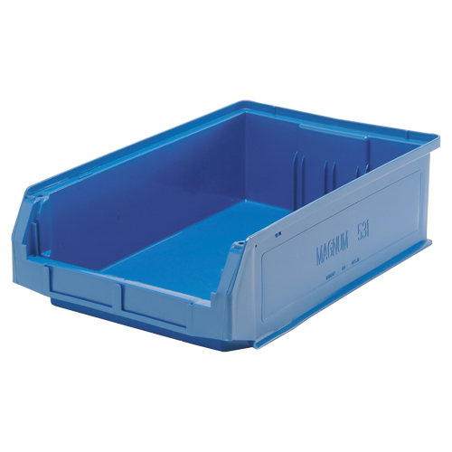 Contenants g&eacute;ants empilables, 12,375" la x 19,75" p x 5,875" h, Bleu M & M Nord Ouest Inc