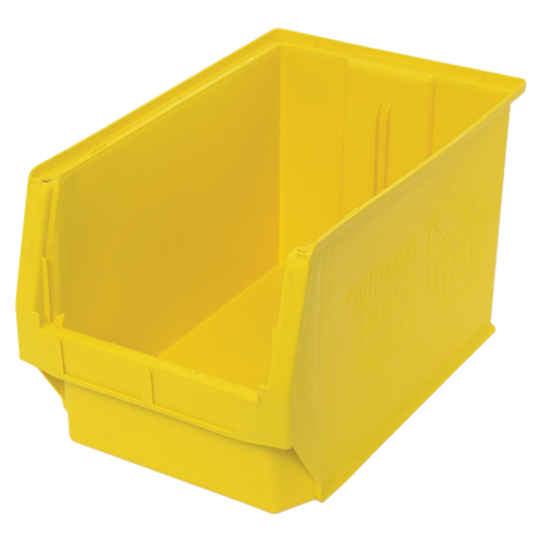 Giant Stacking Containers, 12.375" W x 19.75" D x 11.875" H, Yellow M & M Nord Ouest Inc