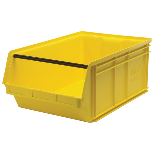 Contenants g&eacute;ants empilables, 18,375" la x 29" p x 11,875" h, Jaune M & M Nord Ouest Inc