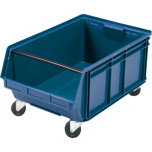Bac g&eacute;ant empilable et mobile, 11-7/8" ha x 18-3/8" la x 29" p, Capacit&eacute; de 150 lb, Bleu M & M Nord Ouest Inc
