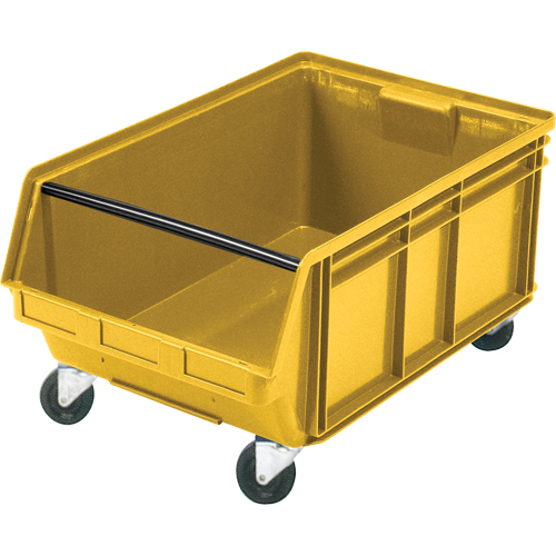 Bac g&eacute;ant empilable et mobile, 11-7/8" ha x 18-3/8" la x 29" p, Capacit&eacute; de 150 lb, Jaune M & M Nord Ouest Inc