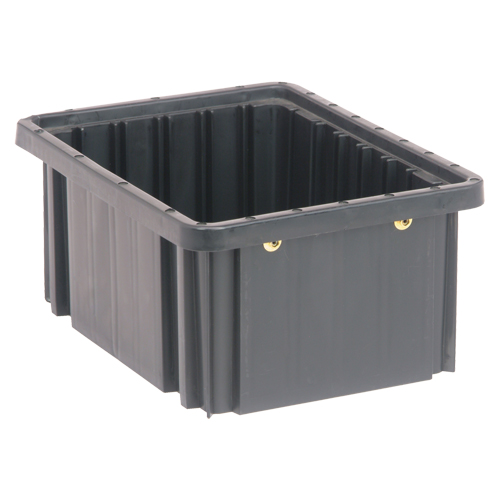 Conductive Dividable Grid Containers, Polypropylene, 8-1/4" W x 10-7/8" D x 5" H, Black M & M Nord Ouest Inc