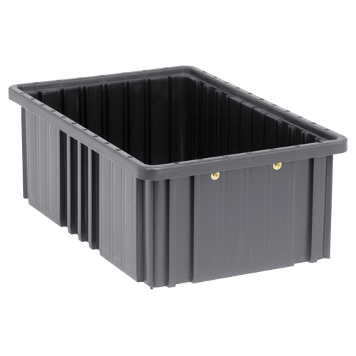 Bacs divisibles conducteurs, Polypropyl&egrave;ne, 10-7/8" la x 16-1/2" p x 6" h, Noir M & M Nord Ouest Inc