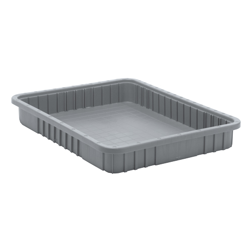 Contenants Divider Box, Plastique, 22,5" la x 17,5" p x 3" h, Gris M & M Nord Ouest Inc