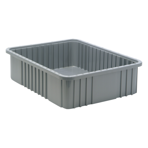 Contenants Divider Box, Plastique, 22,5" la x 17,5" p x 6" h, Gris M & M Nord Ouest Inc