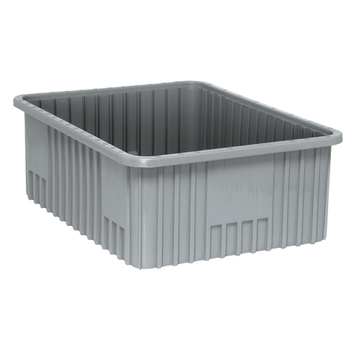 Contenants Divider Box, Plastique, 22,5" la x 17,5" p x 8" h, Gris M & M Nord Ouest Inc