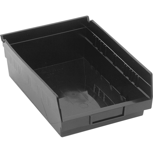 Shelf Bins, 8-3/8" W x 4" H x 11-5/8" D, Black, 30 lbs. Capacity M & M Nord Ouest Inc