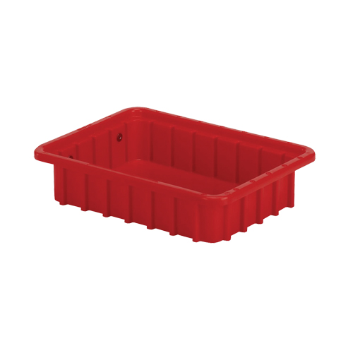 Divider Box&reg; Containers, Polyethylene, 10.8" W x 8.3" D x 2.5" H, Red M & M Nord Ouest Inc