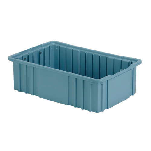 Contenant Divider Box, Poly&eacute;thyl&egrave;ne, 15,5" la x 9,9" p x 5" h, Bleu p&acirc;le M & M Nord Ouest Inc
