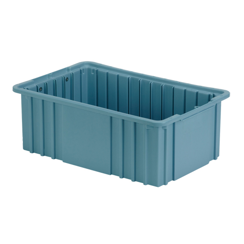 Contenant Divider Box, Poly&eacute;thyl&egrave;ne, 15,5" la x 9,9" p x 6" h, Bleu p&acirc;le M & M Nord Ouest Inc