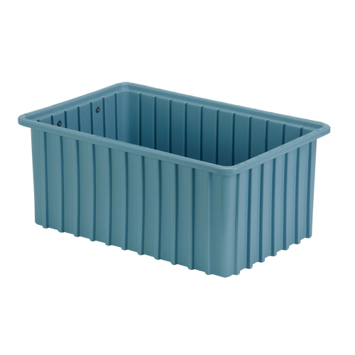 Divider Box&reg; Containers, Polyethylene, 16.5" W x 10.9" D x 7" H, Light Blue M & M Nord Ouest Inc