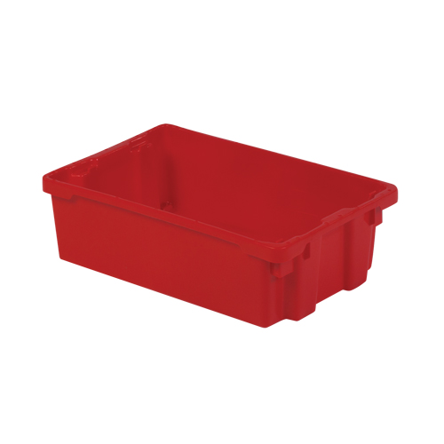 Contenants Stack-N-Nest Polylewton, 6,2" x 20,1" x 13", Rouge M & M Nord Ouest Inc