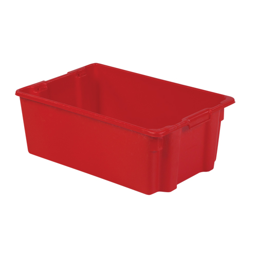 Contenants Stack-N-Nest Polylewton, 10,5" x 28,4" x 18,7", Rouge M & M Nord Ouest Inc
