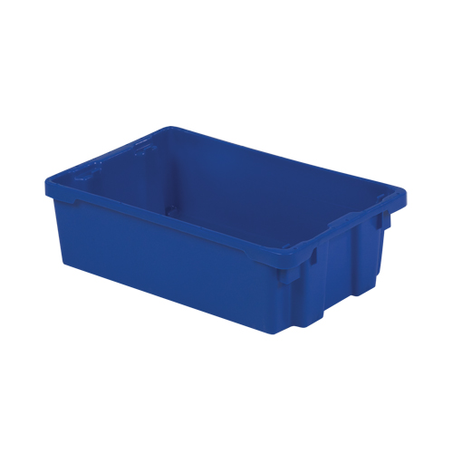 Contenants Stack-N-Nest Polylewton, 6,2" x 20,1" x 13", Bleu M & M Nord Ouest Inc