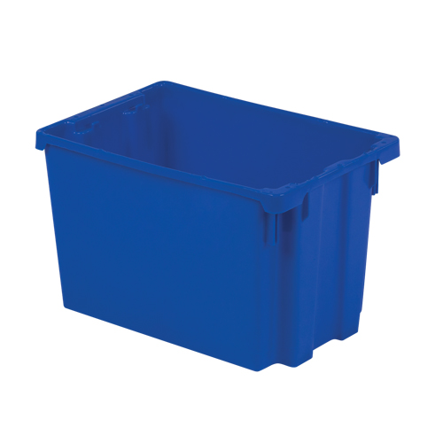 Polylewton Stack-N-Nest&reg; Containers, 12.1" x 19.4" x 12.9", Blue M & M Nord Ouest Inc