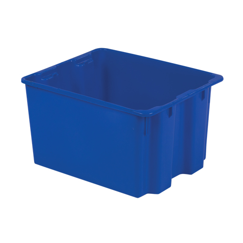 Polylewton Stack-N-Nest&reg; Containers, 12" x 21" x 17", Blue M & M Nord Ouest Inc