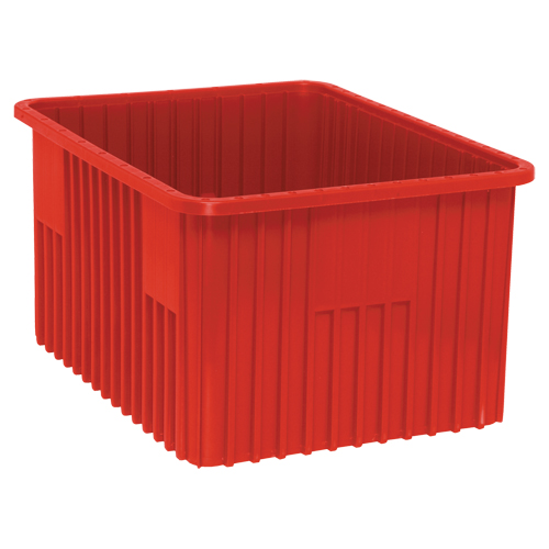 Contenants Divider Box, Plastique, 22,5" la x 17,5" p x 12" h, Rouge M & M Nord Ouest Inc