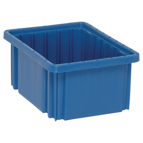 Divider Box&reg; Containers, Plastic, 10.9" W x 8.3" D x 5" H, Blue M & M Nord Ouest Inc