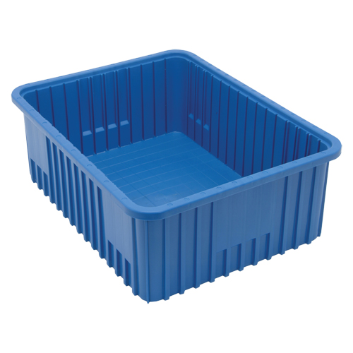 Contenants Divider Box, Plastique, 22,5" la x 17,5" p x 8" h, Bleu M & M Nord Ouest Inc