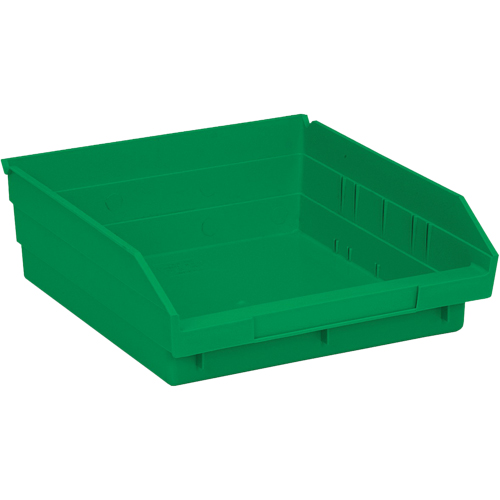 Shelf Bins, 11-1/8" W x 4" H x 11-5/8" D, Green, 30 lbs. Capacity M & M Nord Ouest Inc